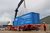   A StormStation loaded onto the back of a lorry   